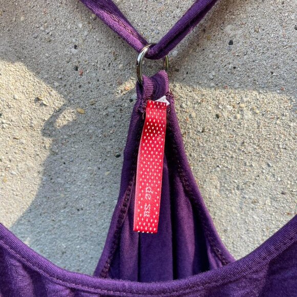 Y2K Purple Sequin Strappy Top - Picture 5 of 8